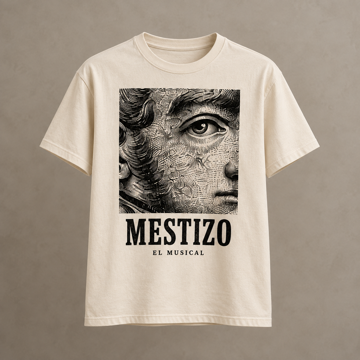 Remera Blanca Manga Corta Mestizo
